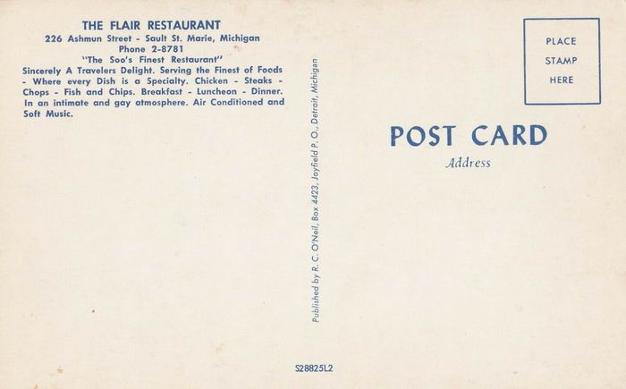 The Flair Restaurant - Old Postcard (newer photo)